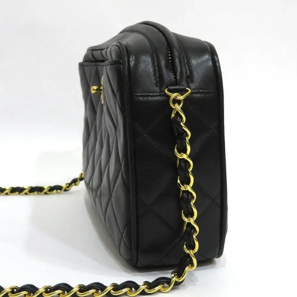 Chanel Lambskin Single Chain Shoulder Bag Matelasse Black - Picture 4 of 10
